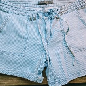 Blue striped Tie Prana Tie shorts